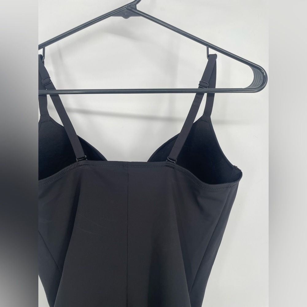 Maidenform Black Floral Print Fitted Stretch Shapewear Bodysuit - Picture 10 of 14
